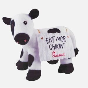 Chick-fil-A Plush Cow Eat Mor Chikin Doll Toy 4" Limited Edition Promo Food 2022